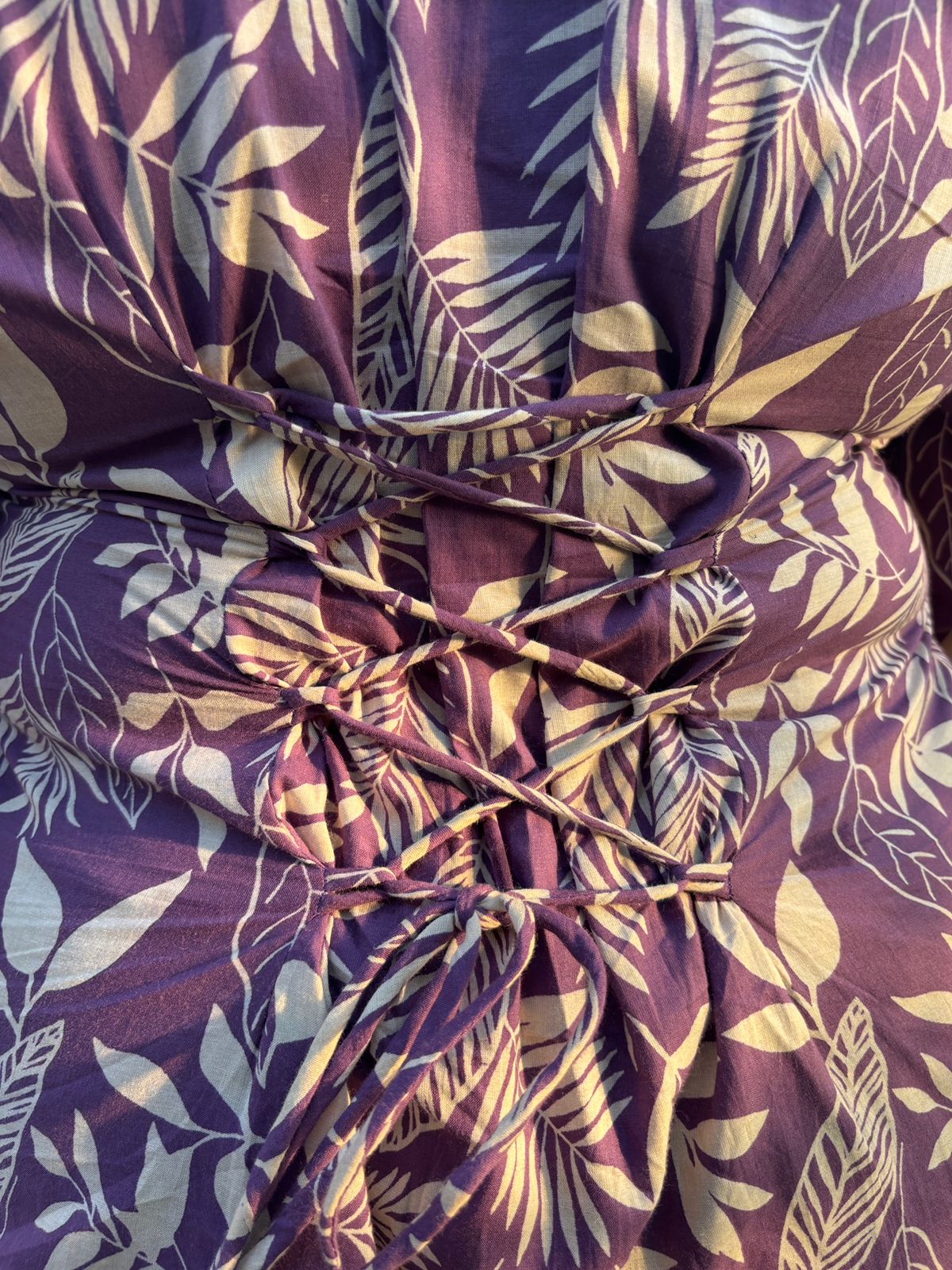 Floral Vine Tie-Up Kurti