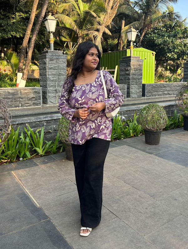 Floral Vine Tie-Up Kurti