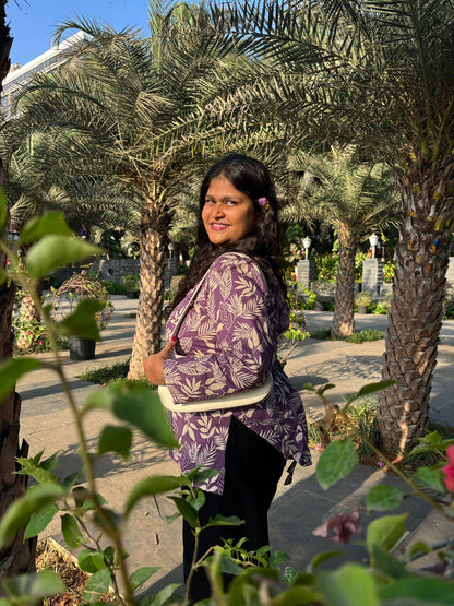 Floral Vine Tie-Up Kurti