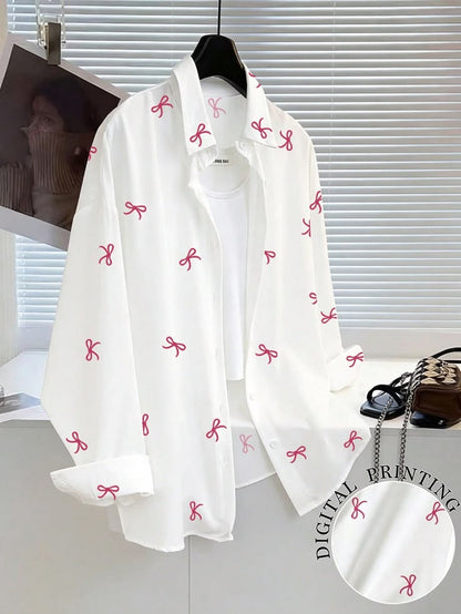 Women's Cotton Shirt with Bows